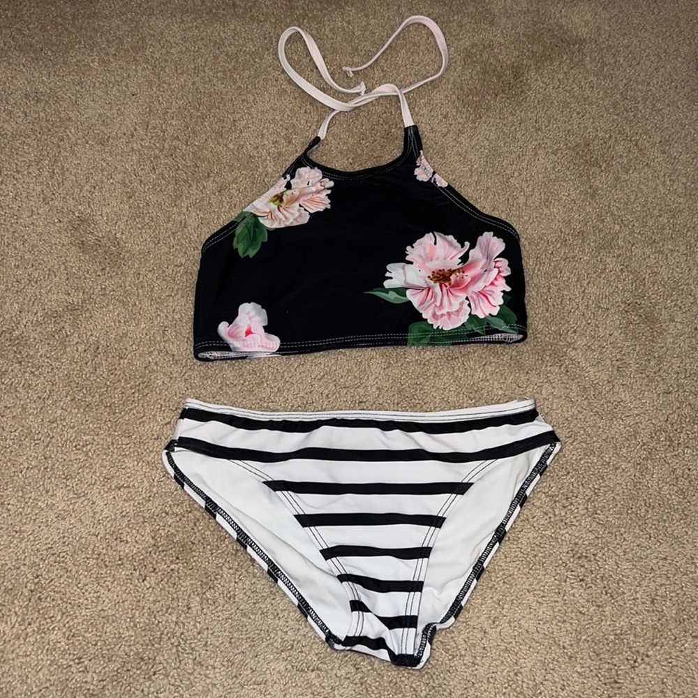 PixieGirl Floral/Striped Bikini